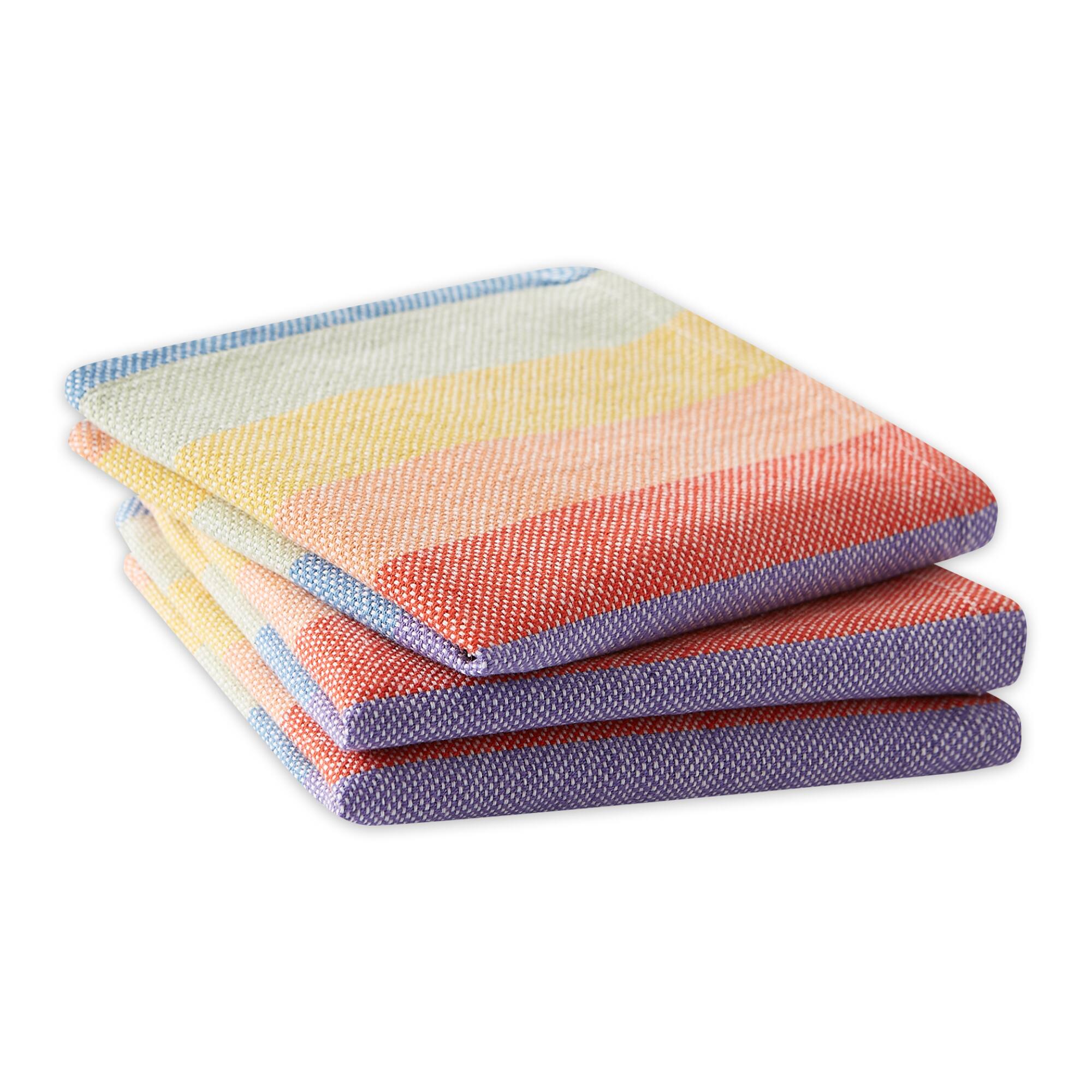 Rainbow Heavyweight Dishtowel and Dishcloth (Set of 6)